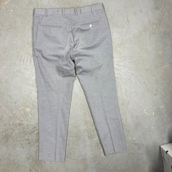 Pal Zileri Chinos 100% Cotton Mens Pants Grey 34x31 - Picture 10 of 13